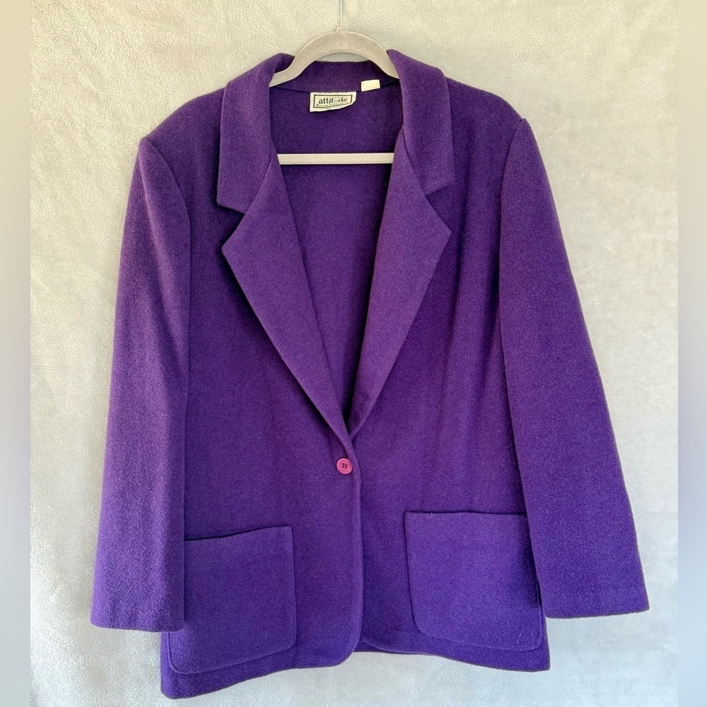 Vintage Purple Wool Coat